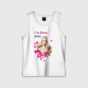 Детская майка хлопок с принтом I'm Barbie, bitch в городе Новоалтайск,  |  | 90 | 90 е | barbie | барби | кукла | ностальгия