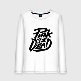 Женский лонгслив хлопок с принтом Punk is dead в городе Новоалтайск, 100% хлопок |  | punk is dead | панк | панк рок