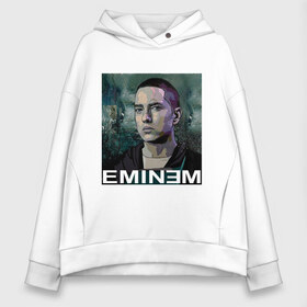 Женское худи Oversize хлопок с принтом постер Eminem в городе Новоалтайск, френч-терри — 70% хлопок, 30% полиэстер. Мягкий теплый начес внутри —100% хлопок | боковые карманы, эластичные манжеты и нижняя кромка, капюшон на магнитной кнопке | eminm | slim shady | еминем | реп | репчик | рэп