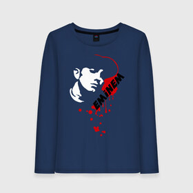 Женский лонгслив хлопок с принтом Drop of blood в городе Новоалтайск, 100% хлопок |  | eminm | slim shady | еминем | реп | репчик | рэп