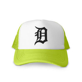 Кепка тракер с сеткой с принтом DETROIT TIGERS в городе Новоалтайск, трикотажное полотно; задняя часть — сетка | длинный козырек, универсальный размер, пластиковая застежка | eminm | slim shady | еминем | реп | репчик | рэп