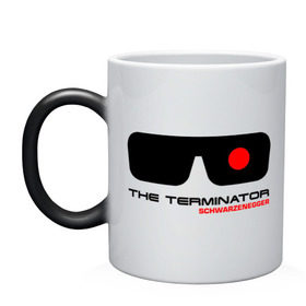 Кружка хамелеон с принтом The Terminator в городе Новоалтайск, керамика | меняет цвет при нагревании, емкость 330 мл | terminator | очки терминатор | терминатор | шварценеггер | шварцнеггер
