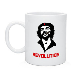 Кружка с принтом Che Guevara Revolution в городе Новоалтайск, керамика | объем — 330 мл, диаметр — 80 мм. Принт наносится на бока кружки, можно сделать два разных изображения | че гевара