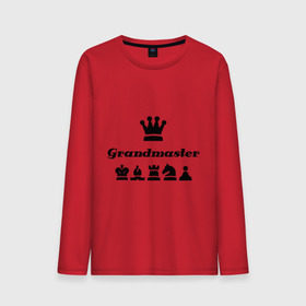 Мужской лонгслив хлопок с принтом Grandmaster в городе Новоалтайск, 100% хлопок |  | grandmaster | гросмейстер | гроссмейстер | шахматист | шахматы