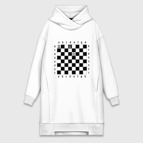 Платье-худи хлопок с принтом Комбинация Шах в городе Новоалтайск,  |  | checkmate | мат | шах | шах и мат | шахматист | шахматная доска | шахматы
