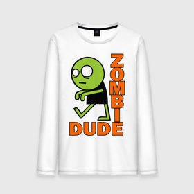 Мужской лонгслив хлопок с принтом zombie dude в городе Новоалтайск, 100% хлопок |  | зомби