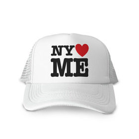 Кепка тракер с сеткой с принтом Ny love me нью йорк любит меня в городе Новоалтайск, трикотажное полотно; задняя часть — сетка | длинный козырек, универсальный размер, пластиковая застежка | i love | ny love me | нью йорк любит меня | я люблю
