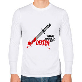 Мужской лонгслив хлопок с принтом what would Dexter do? в городе Новоалтайск, 100% хлопок |  | dexter | декстер | сериал | тв | телевидение | что бы сделал декстер | я люблю декстера