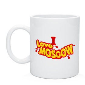 Кружка с принтом I love MOSCOW (3) в городе Новоалтайск, керамика | объем — 330 мл, диаметр — 80 мм. Принт наносится на бока кружки, можно сделать два разных изображения | Тематика изображения на принте: i love moscow | moscow | город | города | москва | я люблю москву