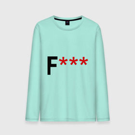 Мужской лонгслив хлопок с принтом Снежинками Fuck в городе Новоалтайск, 100% хлопок |  | 