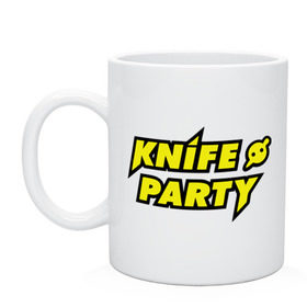 Кружка керамическая с принтом Knife party в городе Новоалтайск, керамика | объем — 330 мл, диаметр — 80 мм. Принт наносится на бока кружки, можно сделать два разных изображения | dubstep | вечеринка | даб степ | дабстеп | музыка
