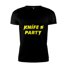 Мужская футболка премиум с принтом Knife party в городе Новоалтайск, 92% хлопок, 8% лайкра | приталенный силуэт, круглый вырез ворота, длина до линии бедра, короткий рукав | dubstep | вечеринка | даб степ | дабстеп | музыка