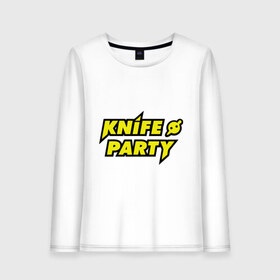 Женский лонгслив хлопок с принтом Knife party в городе Новоалтайск, 100% хлопок |  | dubstep | вечеринка | даб степ | дабстеп | музыка