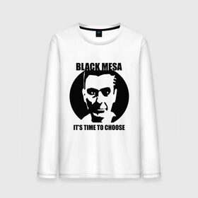 Мужской лонгслив хлопок с принтом Black mesa Choose в городе Новоалтайск, 100% хлопок |  | black mesa | игры | компьютерные игры
