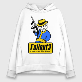 Женское худи Oversize хлопок с принтом Fallout Man в городе Новоалтайск, френч-терри — 70% хлопок, 30% полиэстер. Мягкий теплый начес внутри —100% хлопок | боковые карманы, эластичные манжеты и нижняя кромка, капюшон на магнитной кнопке | fallout | логотип | постапокалиптические | фаллаут | фоллаут