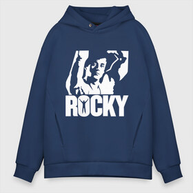 Мужское худи Oversize хлопок с принтом Рокки Бальбоа (Rocky) в городе Новоалтайск, френч-терри — 70% хлопок, 30% полиэстер. Мягкий теплый начес внутри —100% хлопок | боковые карманы, эластичные манжеты и нижняя кромка, капюшон на магнитной кнопке | rocky | рокки | рокки бальбоа