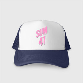 Кепка тракер с сеткой с принтом Sum 41 pink в городе Новоалтайск, трикотажное полотно; задняя часть — сетка | длинный козырек, универсальный размер, пластиковая застежка | Тематика изображения на принте: rock | музыка | музыкальные стили | панк | панк рок | рок