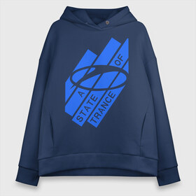 Женское худи Oversize хлопок с принтом A state of trance в городе Новоалтайск, френч-терри — 70% хлопок, 30% полиэстер. Мягкий теплый начес внутри —100% хлопок | боковые карманы, эластичные манжеты и нижняя кромка, капюшон на магнитной кнопке | a state of trance | armin | armin van buuren | asot | армин