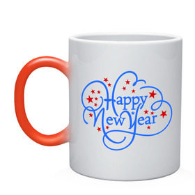 Кружка хамелеон с принтом Happy New Year! в городе Новоалтайск, керамика | меняет цвет при нагревании, емкость 330 мл | 2013 | happy new year | new year | ny | год змеи | новый год | новый год 2013