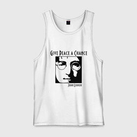 Мужская майка хлопок с принтом John Lennon (Джон Леннон) Give Peace a Chance в городе Новоалтайск, 100% хлопок |  | beatles | give peace a chance | john lennon | битлз | джон леннон | знаменитости | знаменитые личности | портрет