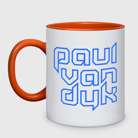 Кружка двухцветная с принтом Paul Van Dyk контур в городе Новоалтайск, керамика | объем — 330 мл, диаметр — 80 мм. Цветная ручка и кайма сверху, в некоторых цветах — вся внутренняя часть | club | evolution | paul van dyk | trance | клубная музыка | пол ван дюк | транс