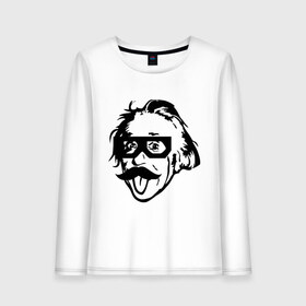 Женский лонгслив хлопок с принтом Dubstep Einstein (Дабстеп Эйнштейн) в городе Новоалтайск, 100% хлопок |  | dubstep | даб | дабстеп | эйнштейн