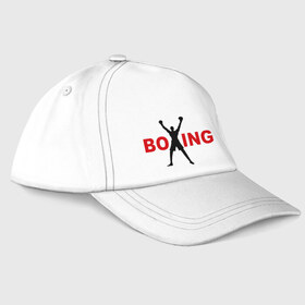 Бейсболка с принтом Boxing! в городе Новоалтайск, 100% хлопок | классический козырек, металлическая застежка-регулятор размера | бокс | боксер | боксировать | перчатки | спорт | спортсмен
