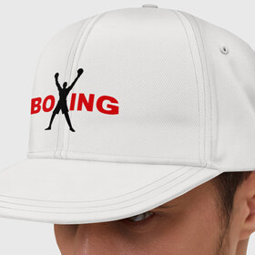 Кепка снепбек с прямым козырьком с принтом Boxing! в городе Новоалтайск, хлопок 100% |  | бокс | боксер | боксировать | перчатки | спорт | спортсмен