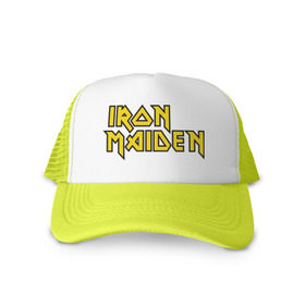 Кепка тракер с сеткой с принтом Iron Maiden в городе Новоалтайск, трикотажное полотно; задняя часть — сетка | длинный козырек, универсальный размер, пластиковая застежка | heavy metal | metal | rock | trash metal | метал | металл | рок | рок группа | трэш метал | хеви метал
