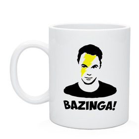 Кружка с принтом Sheldon Bazinga в городе Новоалтайск, керамика | объем — 330 мл, диаметр — 80 мм. Принт наносится на бока кружки, можно сделать два разных изображения | big bang theory | бугагашенька | кураж бамбей | сериал | тбв | телесериал | теория большого взрыва | шелдон купер