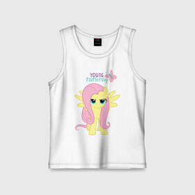 Детская майка хлопок с принтом Naughty Fluttershy в городе Новоалтайск,  |  | fluttershy | naughty | naughty fluttershy | pony | мой маленький пони | пони