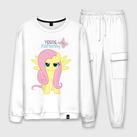 Мужской костюм хлопок с принтом Naughty Fluttershy в городе Новоалтайск, 100% хлопок | на свитшоте круглая горловина, мягкая резинка по низу. Брюки заужены к низу, на них два вида карманов: два “обычных” по бокам и два объемных, с клапанами, расположенные ниже линии бедра. Брюки с мягкой трикотажной резинкой на поясе и по низу штанин. В поясе для дополнительного комфорта — широкие завязки | fluttershy | naughty | naughty fluttershy | pony | мой маленький пони | пони