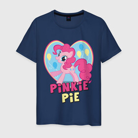 Мужская футболка хлопок с принтом Pinkie Pie in my heart в городе Новоалтайск, 100% хлопок | прямой крой, круглый вырез горловины, длина до линии бедер, слегка спущенное плечо. | heart | pinkie | pinkie pie in my heart | pony | детские | мой маленький пони | пони