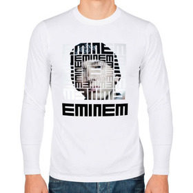 Мужской лонгслив хлопок с принтом Eminem grey в городе Новоалтайск, 100% хлопок |  | хип хоп