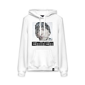 Женская толстовка хлопок с принтом Eminem grey в городе Новоалтайск, френч-терри, мягкий теплый начес внутри (100% хлопок) | карман-кенгуру, эластичные манжеты и нижняя кромка, капюшон с подкладом и шнурком | хип хоп