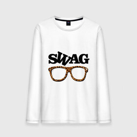 Мужской лонгслив хлопок с принтом Swag очки в городе Новоалтайск, 100% хлопок |  | 