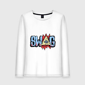 Женский лонгслив хлопок с принтом Глаз SWAG в городе Новоалтайск, 100% хлопок |  | swag | графити | граффити | модный | рисунок на стене | сваг | свег | свог | свэг | стиль