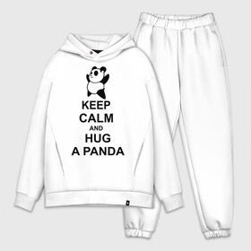 Мужской костюм хлопок OVERSIZE с принтом keep calm and hug a panda в городе Новоалтайск,  |  | панда
