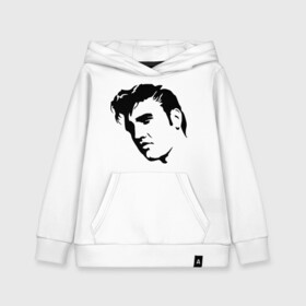 Детская толстовка хлопок с принтом Элвис Пресли (Elvis Presley) в городе Новоалтайск, 100% хлопок | Круглый горловой вырез, эластичные манжеты, пояс, капюшен | rocknroll | лицо | музыка | певец | ретро | рок н ролл