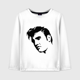 Детский лонгслив хлопок с принтом Элвис Пресли (Elvis Presley) в городе Новоалтайск, 100% хлопок | круглый вырез горловины, полуприлегающий силуэт, длина до линии бедер | rocknroll | лицо | музыка | певец | ретро | рок н ролл