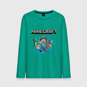 Мужской лонгслив хлопок с принтом Heroes of Minecraft в городе Новоалтайск, 100% хлопок |  | boom | minecraft | игры | компьютерные игры | майнкрафт
