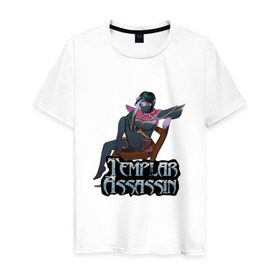 Мужская футболка хлопок с принтом Templar assassin в городе Новоалтайск, 100% хлопок | прямой крой, круглый вырез горловины, длина до линии бедер, слегка спущенное плечо. | Тематика изображения на принте: dota | dota 2 | дота | дота 2 | компьютерные игры | персонаж доты