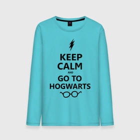 Мужской лонгслив хлопок с принтом Keep calm and go to hogwarts. в городе Новоалтайск, 100% хлопок |  | keep calm | сохраняйте спокойствие