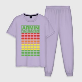 Мужская пижама хлопок с принтом Armin van buuren эквалайзер в городе Новоалтайск, 100% хлопок | брюки и футболка прямого кроя, без карманов, на брюках мягкая резинка на поясе и по низу штанин
 | armin van buuren | buuren | club | армин ван бюрен | ди джей | диджей | клуб | клубная музыка