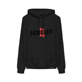 Женская толстовка хлопок с принтом Skrillex logo 2 в городе Новоалтайск, френч-терри, мягкий теплый начес внутри (100% хлопок) | карман-кенгуру, эластичные манжеты и нижняя кромка, капюшон с подкладом и шнурком | dub step | dubstep | skrilex | skrillex | даб степ | дабстеп | ди джей | диджей | музыка | скриллекс