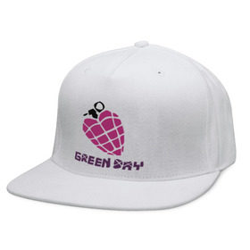 Кепка снепбек с прямым козырьком с принтом Green day is love в городе Новоалтайск, хлопок 100% |  | billie joe armstrong | green day | green day t shirt | rock | билли джо армстронг | граната | грин дэй | любовь | музыка | рок группа | рука | сердце