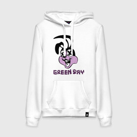 Женская толстовка хлопок с принтом Green day rabbit в городе Новоалтайск, френч-терри, мягкий теплый начес внутри (100% хлопок) | карман-кенгуру, эластичные манжеты и нижняя кромка, капюшон с подкладом и шнурком | green day | rock | грин дэй | кролик | музыка | рок группа