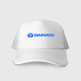 Кепка тракер с сеткой с принтом Daewoo горизонтальный в городе Новоалтайск, трикотажное полотно; задняя часть — сетка | длинный козырек, универсальный размер, пластиковая застежка | daewoo | автомобиль daewoo | автомобиль дейву | дайву | логотип daewoo | логотип дайву | логотип дейву