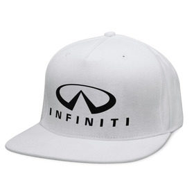 Кепка снепбек с прямым козырьком с принтом Infiniti logo в городе Новоалтайск, хлопок 100% |  | infiniti автомобиль | автомобиль инфинити | инфинити | логотип infiniti | логотип инфинити