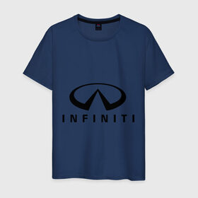 Мужская футболка хлопок с принтом Infiniti logo в городе Новоалтайск, 100% хлопок | прямой крой, круглый вырез горловины, длина до линии бедер, слегка спущенное плечо. | infiniti автомобиль | автомобиль инфинити | инфинити | логотип infiniti | логотип инфинити